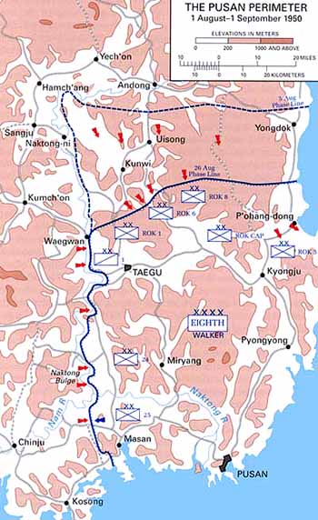 Map: The Pusan Perimeter